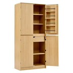 72-Inch Kitchen Storage Cabinet with Door Shelves and Adjustable Shelves