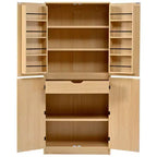 72-Inch Kitchen Storage Cabinet with Door Shelves and Adjustable Shelves