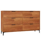 6-Drawer Double Dresser with Interlock System, Metal Support Legs and Anti-Tipping Kit