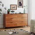 6-Drawer Double Dresser with Interlock System, Metal Support Legs and Anti-Tipping Kit