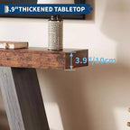 2-Tier Console Table with Open Storage Shelf