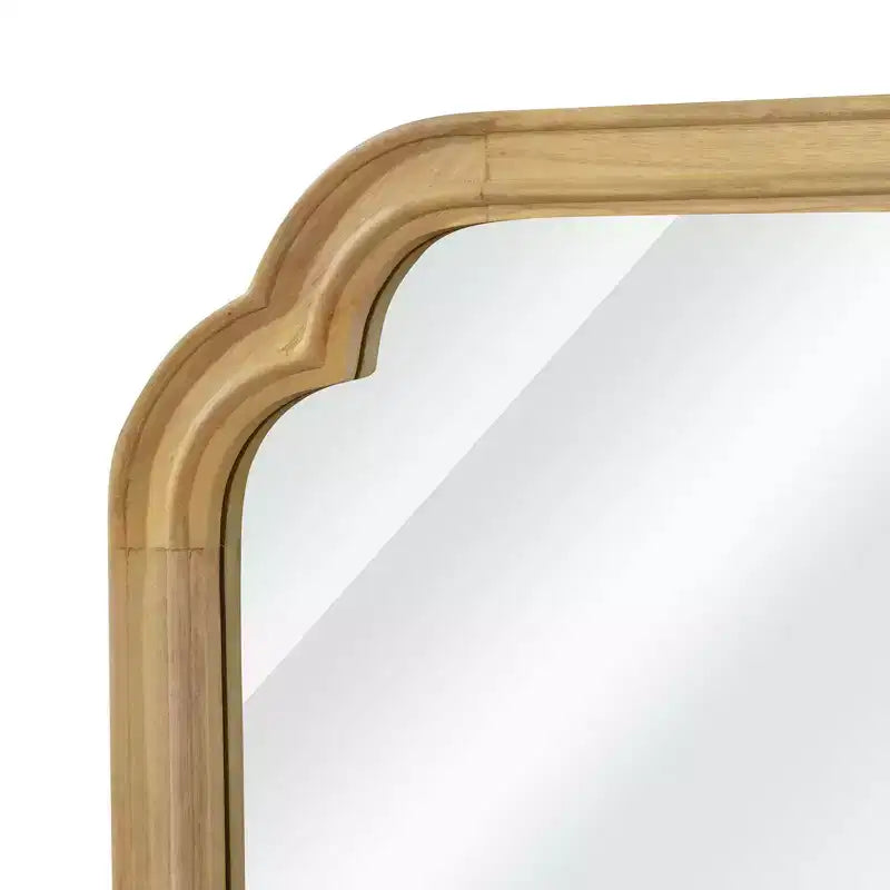 24 x 36 Rounded Corner Decorative Wall Mirror with Solid Wood Frame