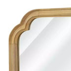 24 x 36 Rounded Corner Decorative Wall Mirror with Solid Wood Frame