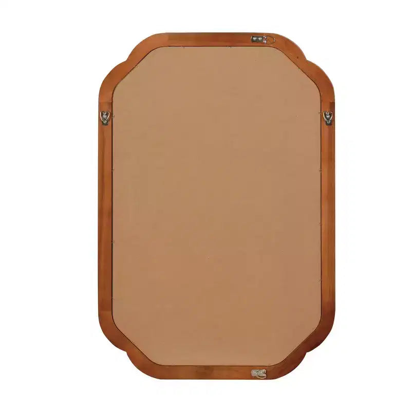 24 x 36 Rounded Corner Decorative Wall Mirror with Solid Wood Frame