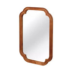 24 x 36 Rounded Corner Decorative Wall Mirror with Solid Wood Frame