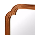 24 x 36 Rounded Corner Decorative Wall Mirror with Solid Wood Frame