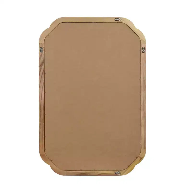 24 x 36 Rounded Corner Decorative Wall Mirror with Solid Wood Frame
