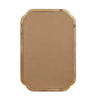 24 x 36 Rounded Corner Decorative Wall Mirror with Solid Wood Frame