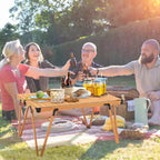 Folding Camping Table with Storage Bag, Waterproof Aluminum Tabletop