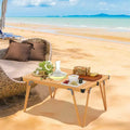 Folding Camping Table with Storage Bag, Waterproof Aluminum Tabletop