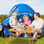 Folding Camping Table with Storage Bag, Waterproof Aluminum Tabletop