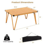 Folding Camping Table with Storage Bag, Waterproof Aluminum Tabletop