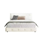 King Size Chenille Platform Bed with Upholstered Headboard and Pine Wood Slat Frame