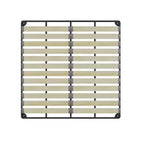 King Size Chenille Platform Bed with Upholstered Headboard and Pine Wood Slat Frame