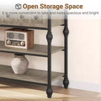 52-Inch Industrial Console Table with 3 Drawers and Open Shelf