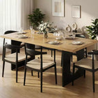 71-Inch Dining Table for 6 to 8 People with Pedestal Legs