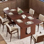 71-Inch Dining Table for 6 to 8 People with Pedestal Legs
