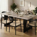 71-Inch Dining Table for 6 to 8 People with Pedestal Legs