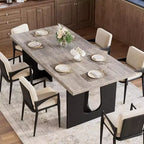 71-Inch Dining Table for 6 to 8 People with Pedestal Legs