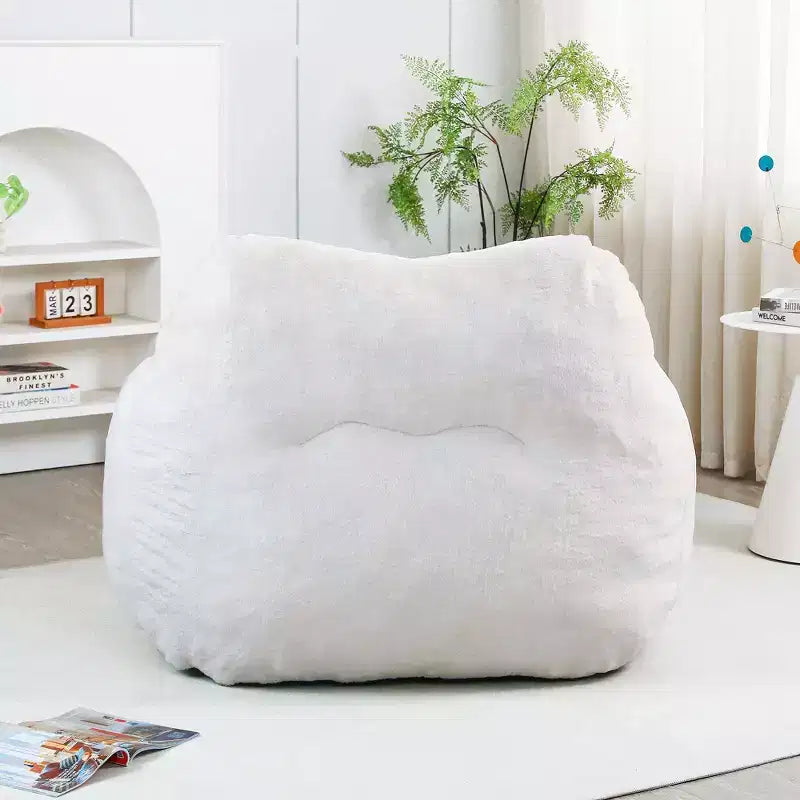 Bean Bag Chair with Memory Foam, Faux Fur Lounge Chair with Armrest for Adults