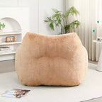 Bean Bag Chair with Memory Foam, Faux Fur Lounge Chair with Armrest for Adults