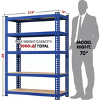 5-Tier Boltless Metal Storage Shelf