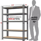 5-Tier Boltless Metal Storage Shelf