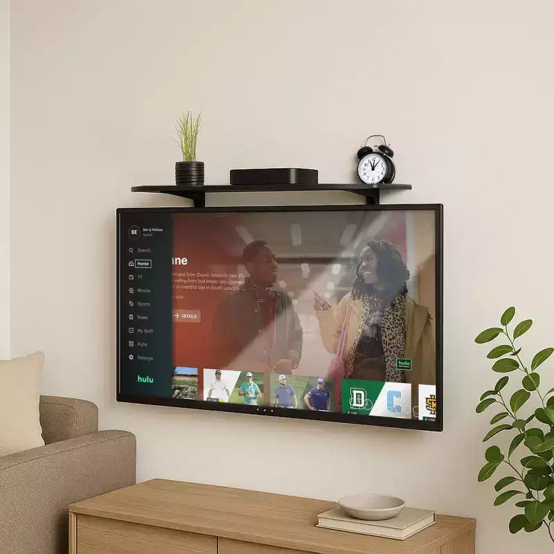 TV Wall Mount Shelf Bracket for Cable Box, DVD Player and AV Components, Black