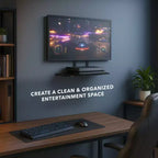TV Wall Mount Shelf Bracket for Cable Box, DVD Player and AV Components, Black