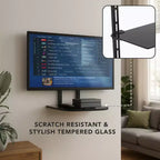 TV Wall Mount Shelf Bracket for Cable Box, DVD Player and AV Components, Black
