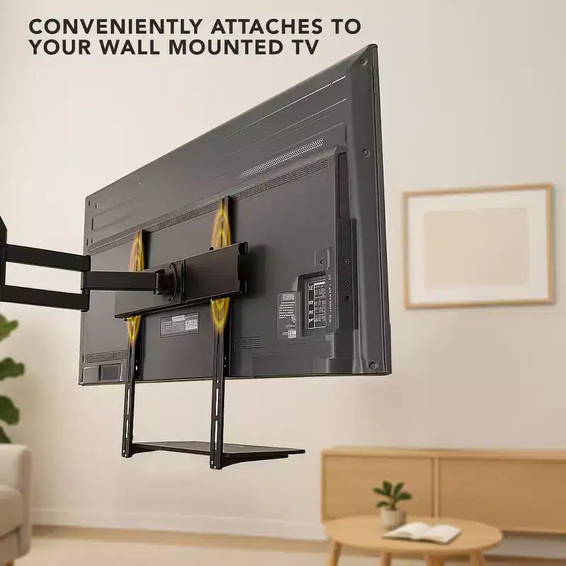 TV Wall Mount Shelf Bracket for Cable Box, DVD Player and AV Components, Black