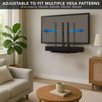 TV Wall Mount Shelf Bracket for Cable Box, DVD Player and AV Components, Black